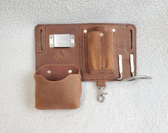 Deluxe Foreman's Tool Pouch - with heavy duty clip and hammer loop - Made in USA!
