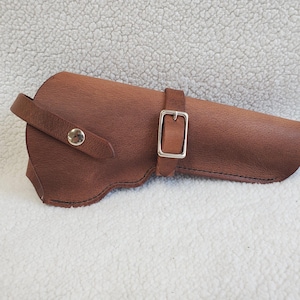 Colt Python Leather Holster, with snap strap and barrel strap - Made in USA