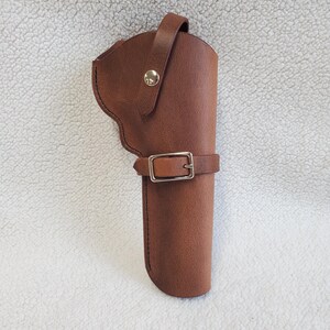 Smith & Wesson L-Frame Leather Holster, with snap strap and barrel strap - Made in USA