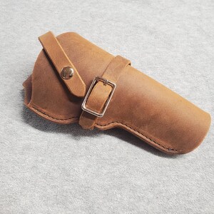Ruger Security Six Leather Holster, with snap strap and barrel strap - Made in USA image 3