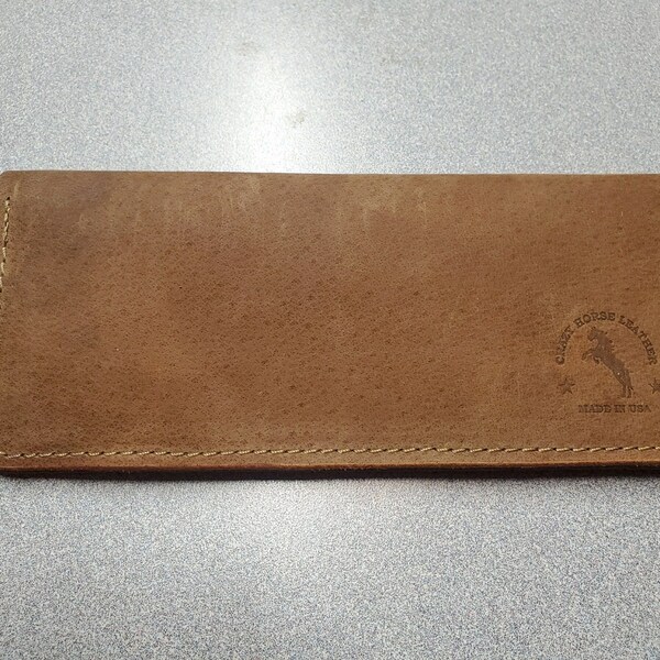 Crazy Horse Water Buffalo Leather Long Wallet - Made in USA