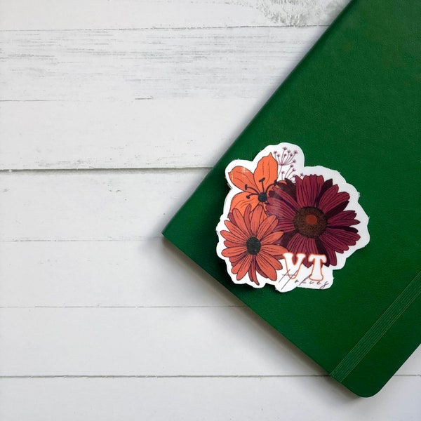 Virginia Tech Vinyl Sticker | VT sticker | Virginia Tech gifts | water resistant | laptop, water bottle, book sticker | VT hokies