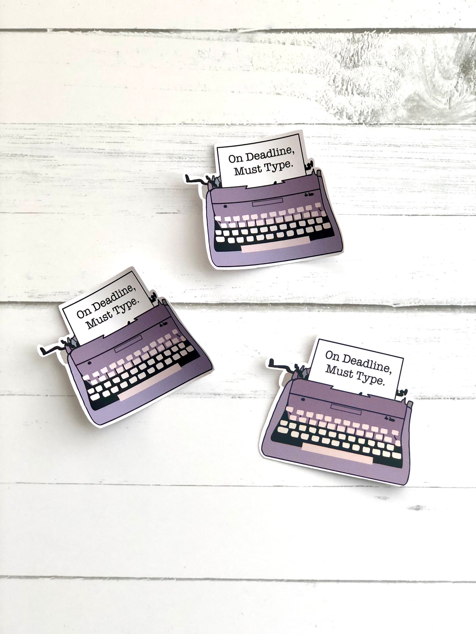 Typewriter Vinyl Matte Sticker Writer and Journalist Gifts Etsy