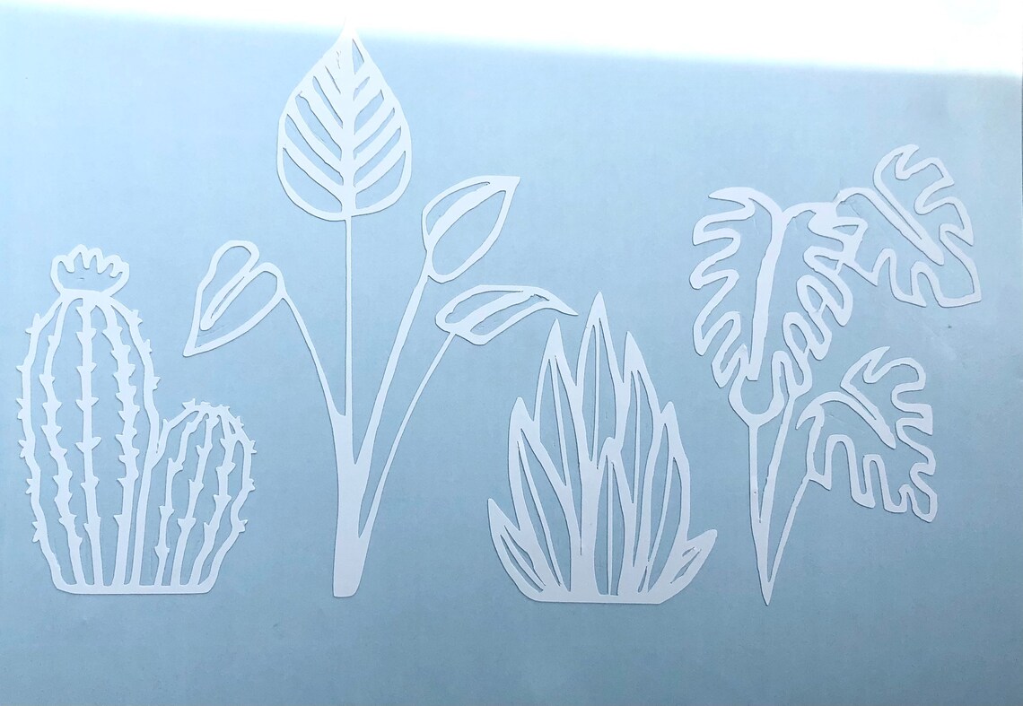 Houseplant Vinyl Car Decal plant stickers plant lover car Etsy