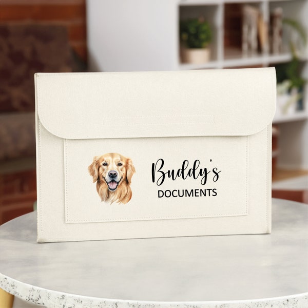 Personalised Pet Documents Folder, Vet Doc Folder, Pet Information Folder, Vet Notes, New Pet Gift, Puppy Folder, Dog Folder, Soft White