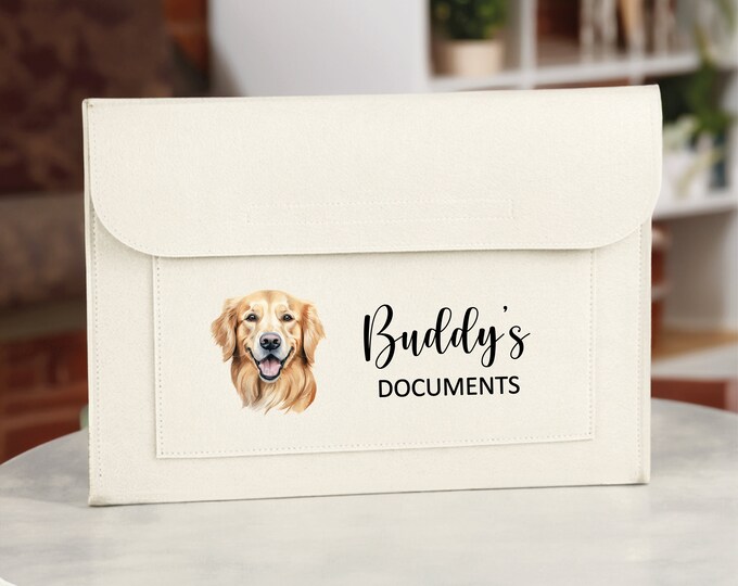 Personalised Pet Folder, Dog Documents Folder, Doggie Vet Papers ...