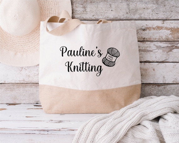 Personalised Knitting Bag, Knitting Storage, Crochet Bag, Knitting Gift,  Craft Bag, Craft Gift, Crochet Gift, Yarn Bag, Crochet Project Bag