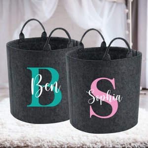 Filz Spielzeug Aufbewahrungskorb, Kinder Spielzeug Tasche, Kinder Spielzeugkiste, Kinder Geschenk, Geburtstagsgeschenk, Holzkohle Korb