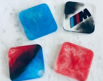 Custom-made Coasters | Resin Coasters | Modern and Urban Home Decor | Colorful Coasters | Unique Coaster | Housewarming Gift | Hostess Gift