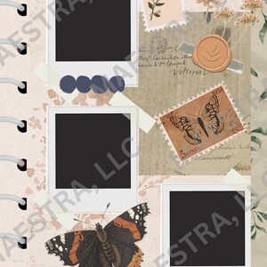 Diamond Art Journal 18,5 cm x 23,5 cm, diamantmålning med vintageblommor, planerare, scrapbooksidor, digitalt utskrivbart, nedladdningsbart, logg, DAC-tillbehör bild 9