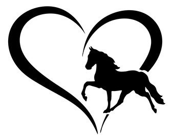 Download Horse With Heart Svg Etsy