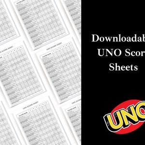 Printable Uno Score Sheet, Uno Score Sheet Template, Printable Uno ...