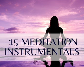 15 x Pistas de audio instrumentales de meditación / Música de relajación pacífica / Yoga / Atención plena / Paisajes sonoros / Tranquilidad / Música libre de derechos