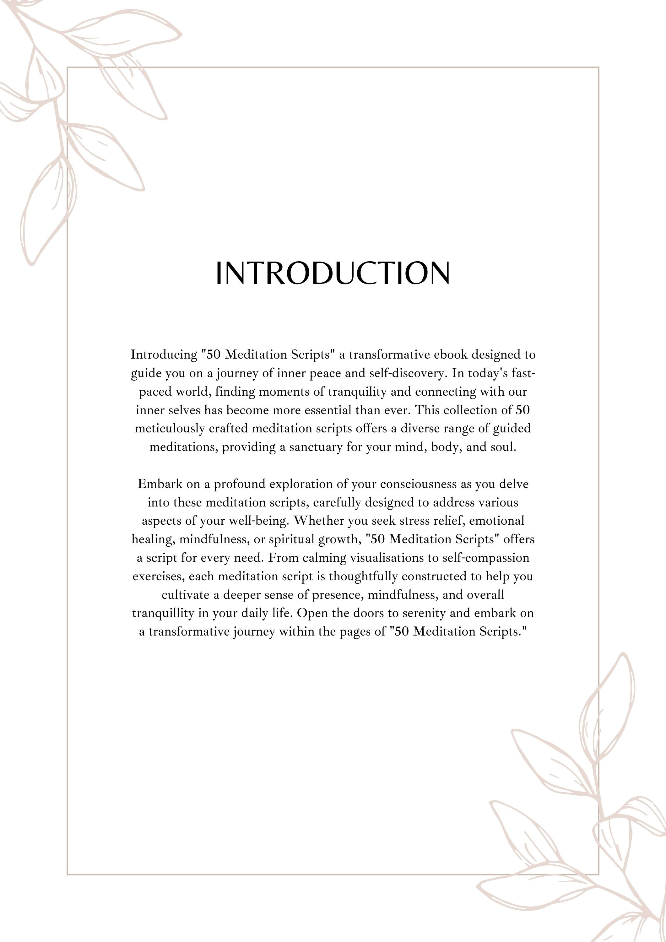 50 X Guided Meditation Scripts Ebook | Mindfulness Script Bundle ...