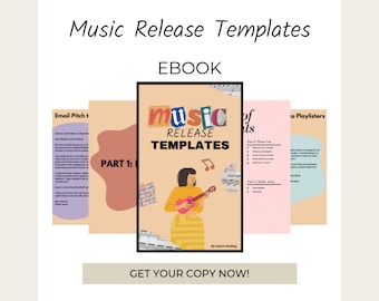 Email and Social Marketing Templates | For Musicians | Releasing Music | Music Pitches | Press Release Template | Music Supervisors | Radio