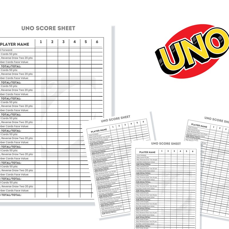 Uno Game Templates - Etsy