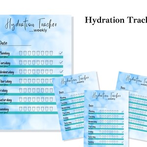 Water Tracker Printable, Weekly Water Intake Tracker, Hydration Tracker, Water Log Weight Loss Printable, A4 A5 LETTER PDF