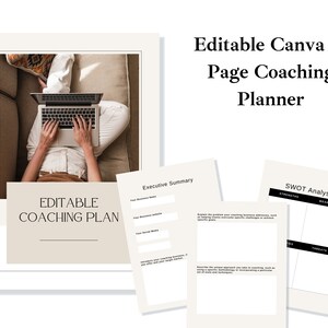 Editable Canva Coaching Planner | 21 Pages Coach Strategy | Coaching Business Templates | Life Coach Worksheets | Business coach | Coaching