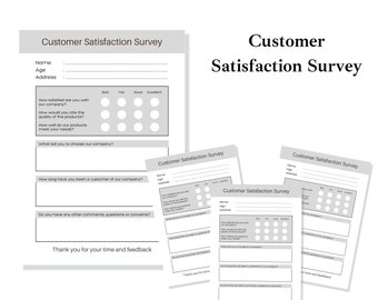 Kundenzufriedenheitsumfrage | Kundenfragebogen | Kundenfragebogen | Feedback-Formular | Business Feedback | Kundenservice-Umfrage
