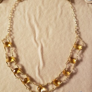 Citrine and 14K Gold Filled Choker Necklace シトリンチョーカー image 6