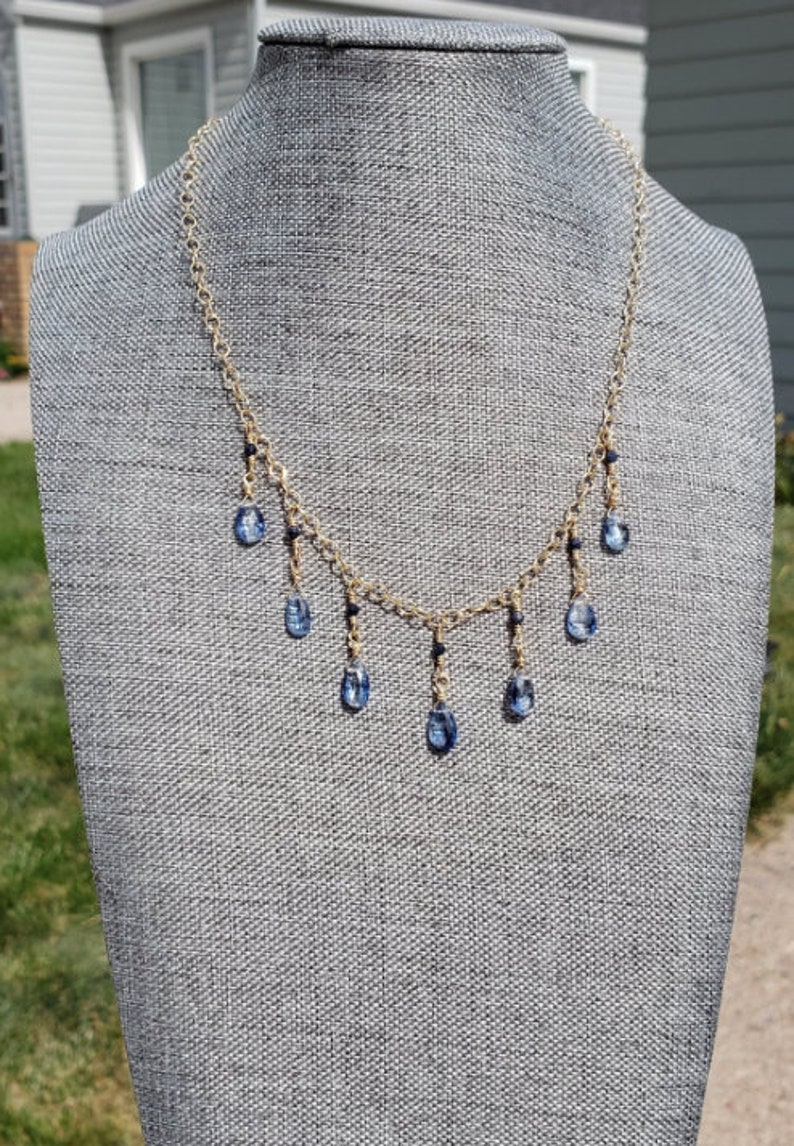 Gem Quality Kyanite Sri Lankan Sapphire and 14K Gold Filled Etsy