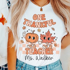 Personalized Fall Teacher Shirt Custom Thanksgiving Teacher - Etsy