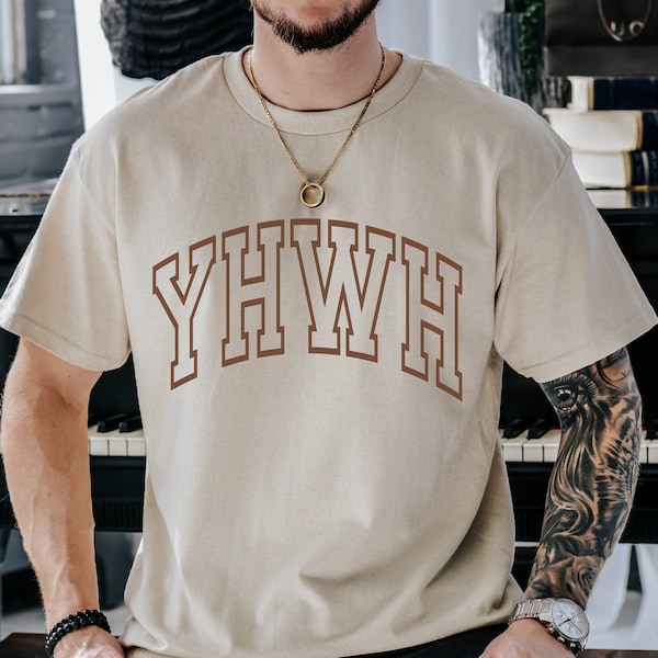 Varsity YHWH Shirt Christian T-shirt For Men Aesthetic Christian Apparel YAHWEH T-shirt Christian Streetwear Merch Church Tee Christian Gift