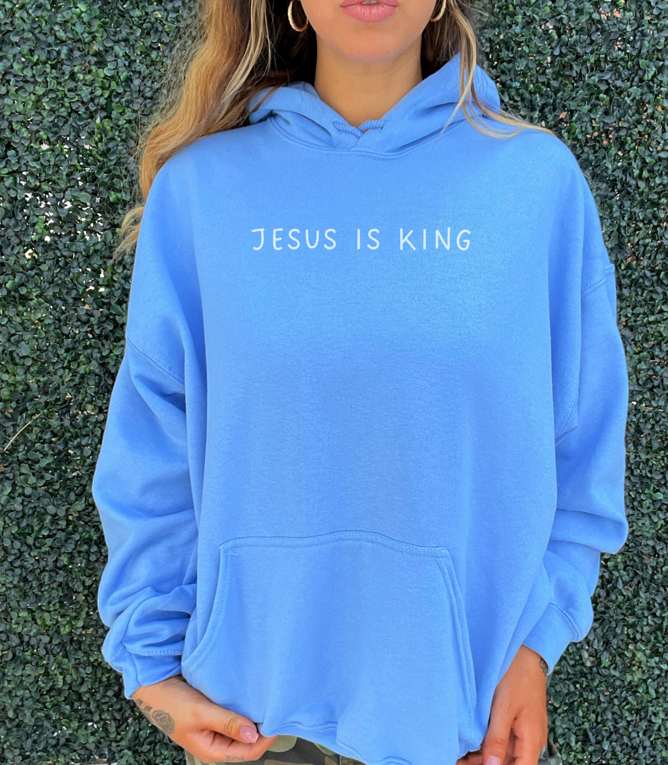 Jesus is King Hoodie Christian Hoodie Christian Sweatshirt Jesus Hoodie Christian Apparel Christian Streetwear Christian Clothing for Men Etsy UK