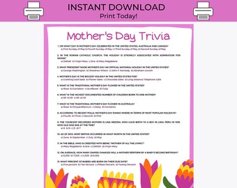 Mom Trivia Game Etsy