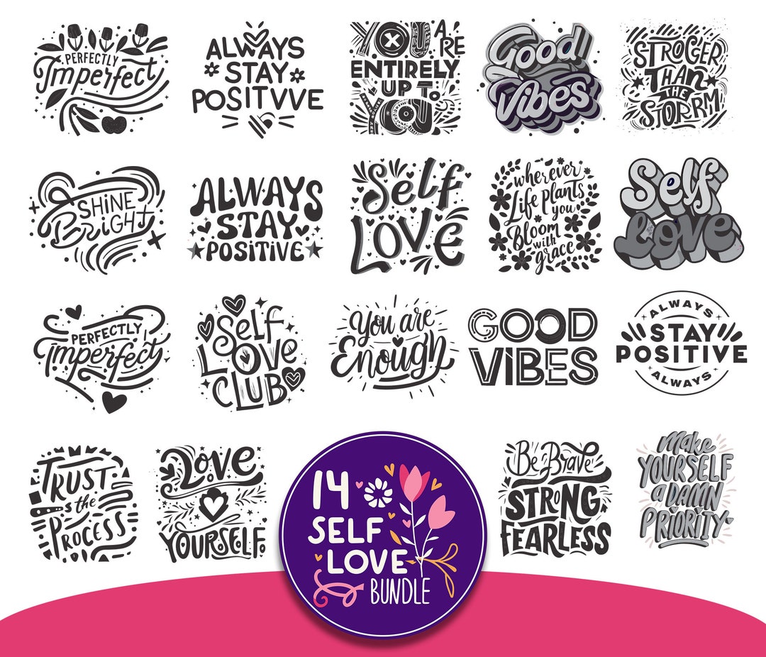 Self Love SVG Bundle, Inspirational Svg Bundle | Motivational Svg ...