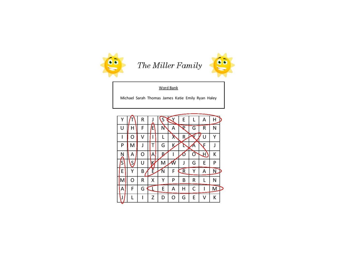 Personalized Word Search (large) - Etsy