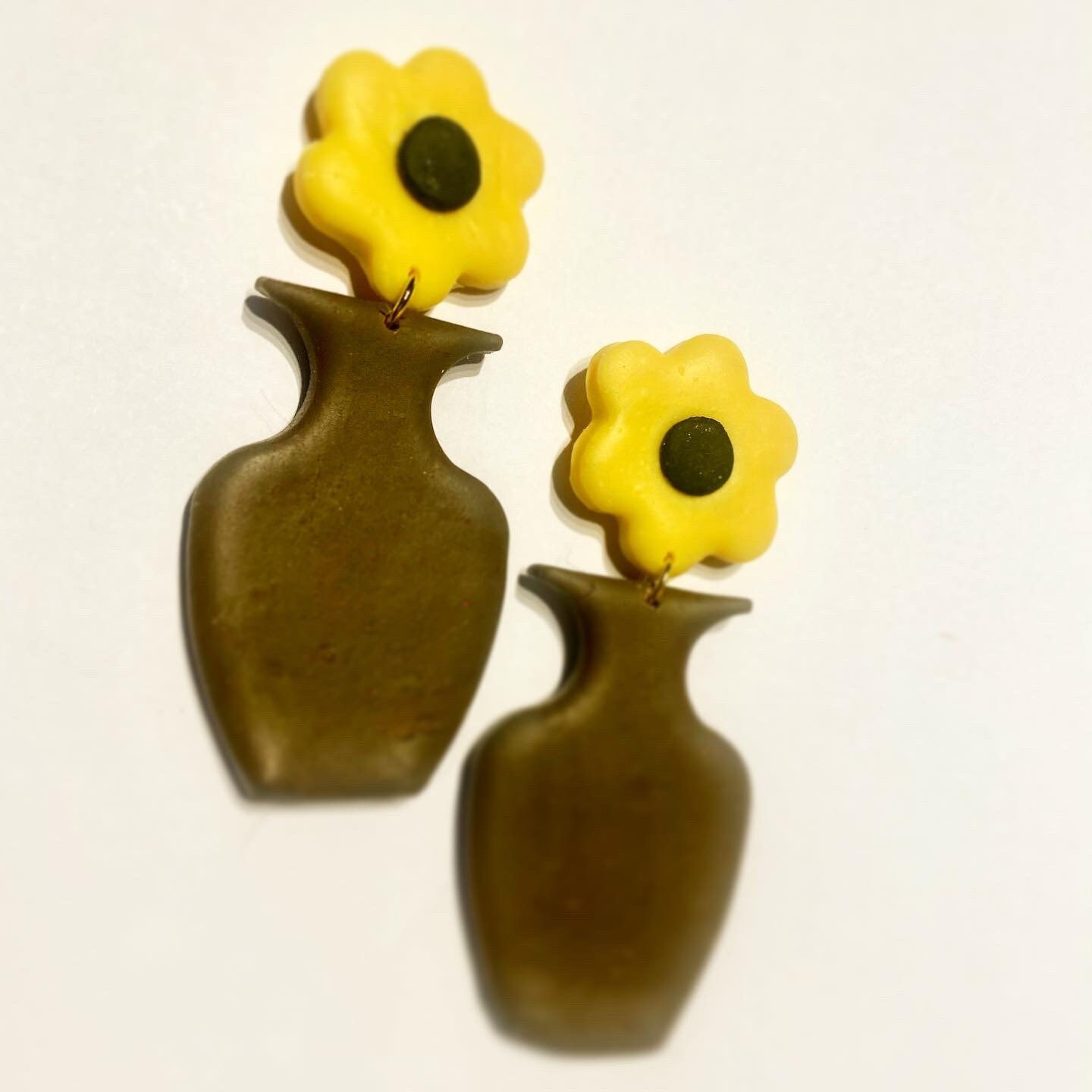 Flower pot earrings Etsy