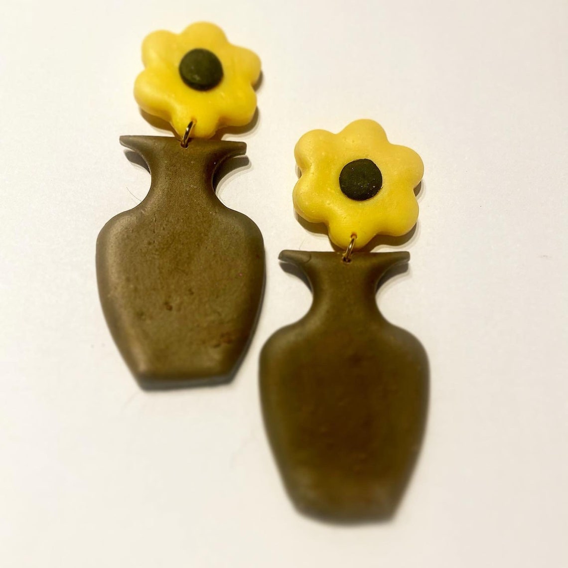 Flower pot earrings Etsy