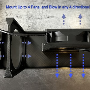 ModMount - 2U 80mm Fan Bracket for Network Cabinets and Rackmount Cages