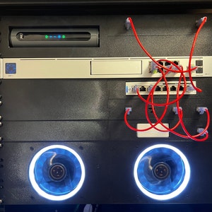 ModMount - 3U 120mm Fan Bracket for Network Cabinets and Rackmount Cages RGB