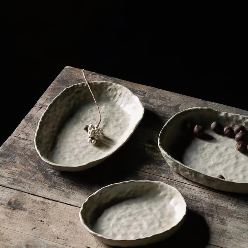 Handcrafted Ceramic Serving Bowls & Dishes Unique Hand-Pinched Design image 3