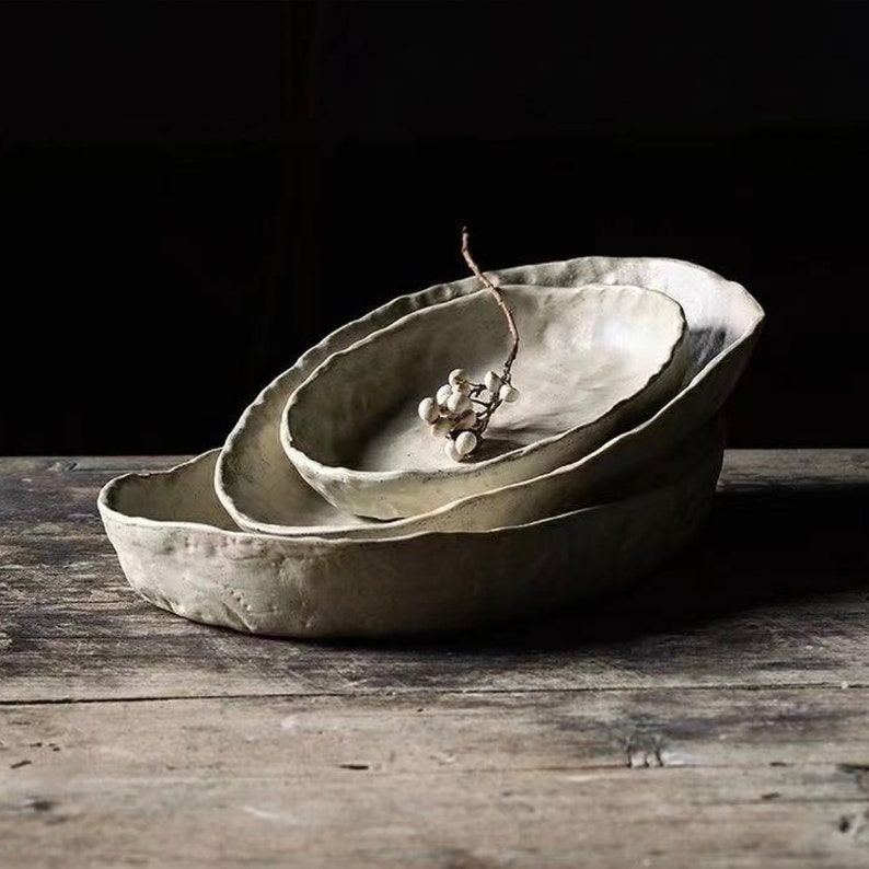 Handcrafted Ceramic Serving Bowls & Dishes Unique Hand-Pinched Design image 8