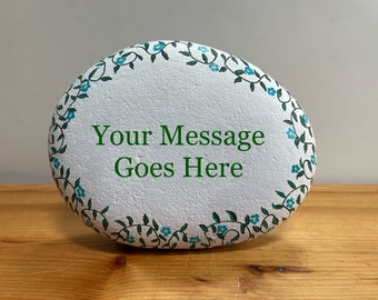 Personalized Gift Painted Rock With a Custom Message, Customized Garden ...