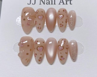Love Cats Press On Nails: herbruikbare aangepaste vormenset