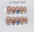 Hand-Painted Fruit French Press On Nails: Reusable Custom Shape Set