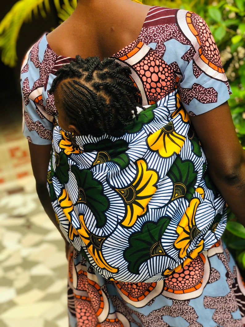 Pagne de portage physiologique façon Mbotou Sénégalais Echarpe porte bébé Modèle GOMA image 4