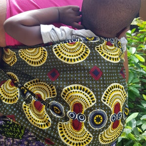 Pagne de portage physiologique façon Mbotou Sénégalais Echarpe porte bébé Modèle GOMA image 3