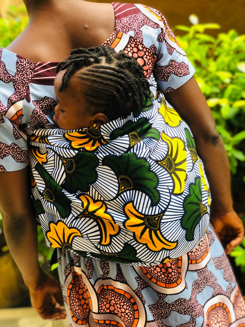 Pagne de portage physiologique façon Mbotou Sénégalais Echarpe porte bébé Modèle GOMA image 2