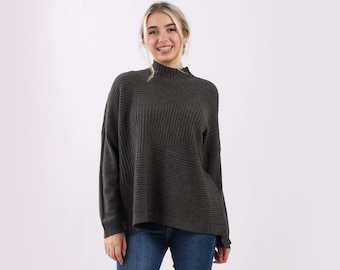 Oversized Funnel Neck Pullover Sweater