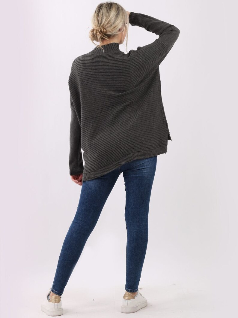 Oversized Funnel Neck Pullover Sweater image 3