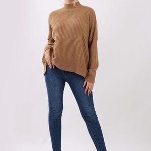 Oversized Funnel Neck Pullover Sweater image 8