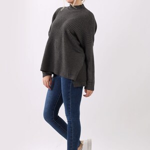 Oversized Funnel Neck Pullover Sweater image 2