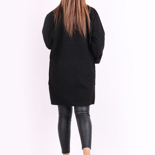 Front Buttoned Lagenlook Wool Teddy shops Coat
