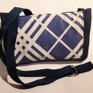 Blue Crossbody Bag/ one of a Kind Bag/Shoulder Bag/Clutch Bag/Fabric Handbag/ Lightweight Handbag/Crossbody Purse/Small Crossbody Bag