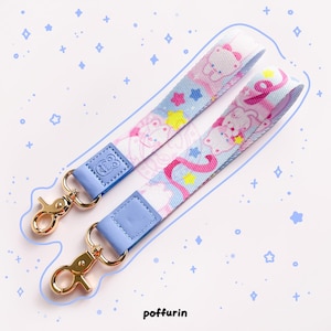 Poffurin Wristlet Lanyard - Star Cat